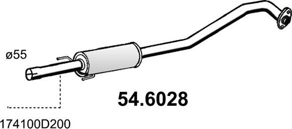 Глушитель Asso для Toyota Avensis II 2003-2008. Артикул 54.6028