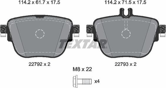Тормозные колодки Textar Q+. Артикул 2279201