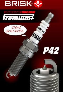 Свеча зажигания Brisk P42 Iridium Premium + для Fiat Panda III 2012-2026. Артикул 2102