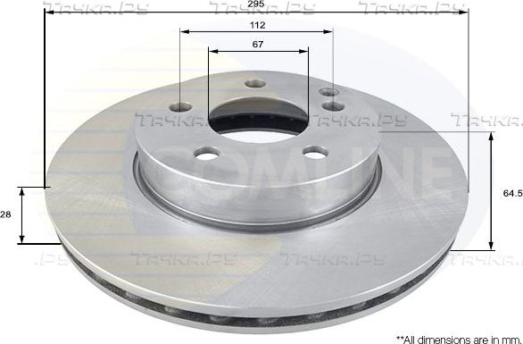 Тормозной диск Comline передний для Mercedes-Benz C-Класс IV (W205, C205) 2013-2026. Артикул ADC1662V