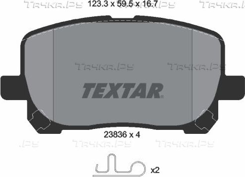 Тормозные колодки Textar. Артикул 2383601
