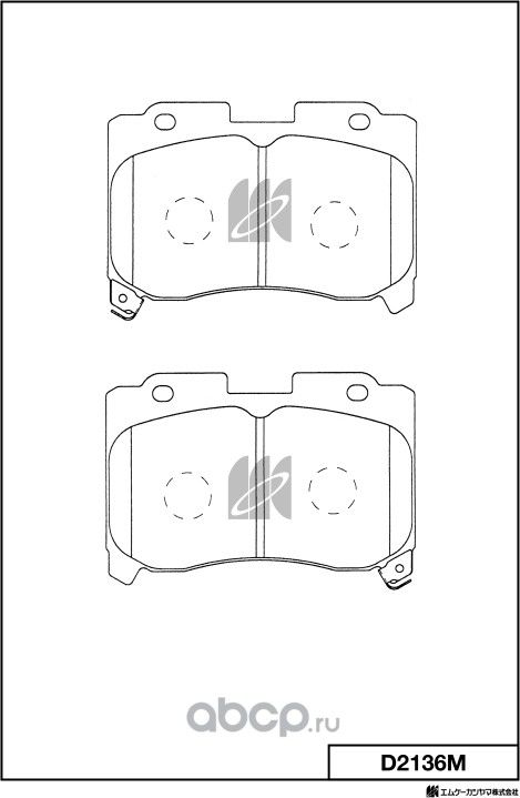 Колодки тормозные, передние (MK Kashiyama) MK Kashiyama. Артикул D2136M