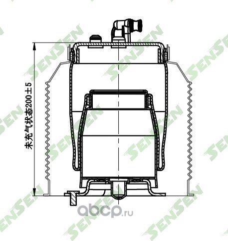 SAR012 Пневмобаллон подвески TOYOTA LAND CRUISER 2009-2015 Front L (Sensen). Артикул SAR012