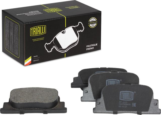 Тормозные колодки Trialli задние для BYD F3 I 2005-2012. Артикул PF 4103