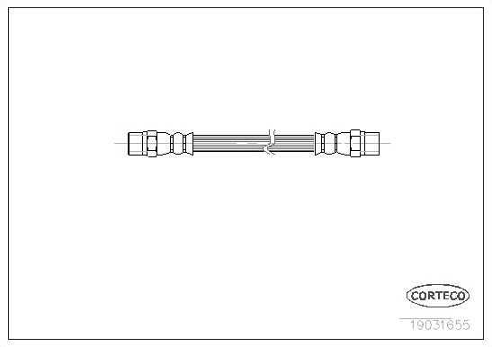 Тормозной шланг Corteco передний/задний правый для BMW 7 III (E38) 1994-2001. Артикул 19031655