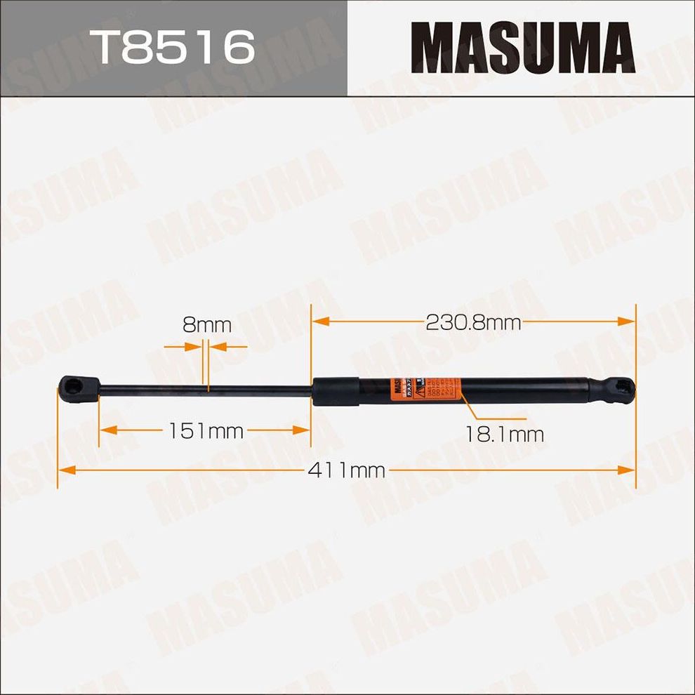 Амортизатор (упор) багажника Masuma. Артикул T8516