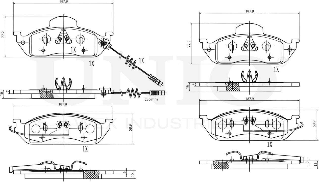 Колодки тормозные диск. передние Mercedes-Benz M-Class (W163) 98- (Unio). Артикул BRP-20429