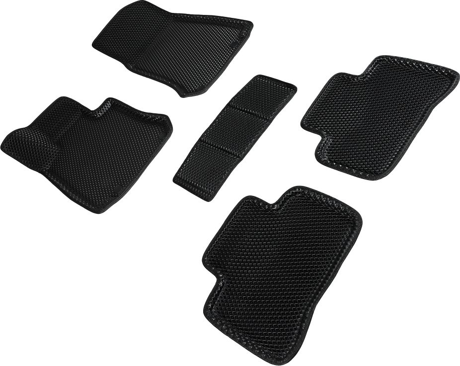 Коврики Seintex 3D EVA ромб для салона Mercedes-Benz GLC-Класс X253 2015-2026 ЧЕРНЫЕ. Артикул 95318
