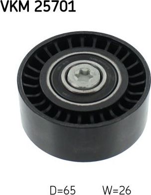 Направляющий (ведущий) ролик ремня ГРМ SKF. Артикул VKM 25701