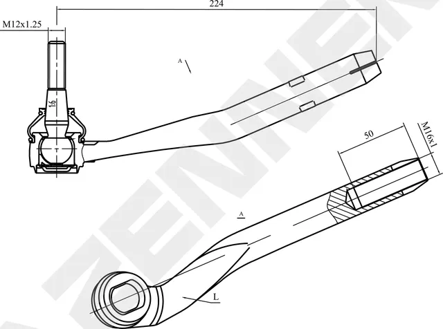 Наконечник рулевой левый BMW 5 E39 95-04 (Zennek). Артикул DTE0032