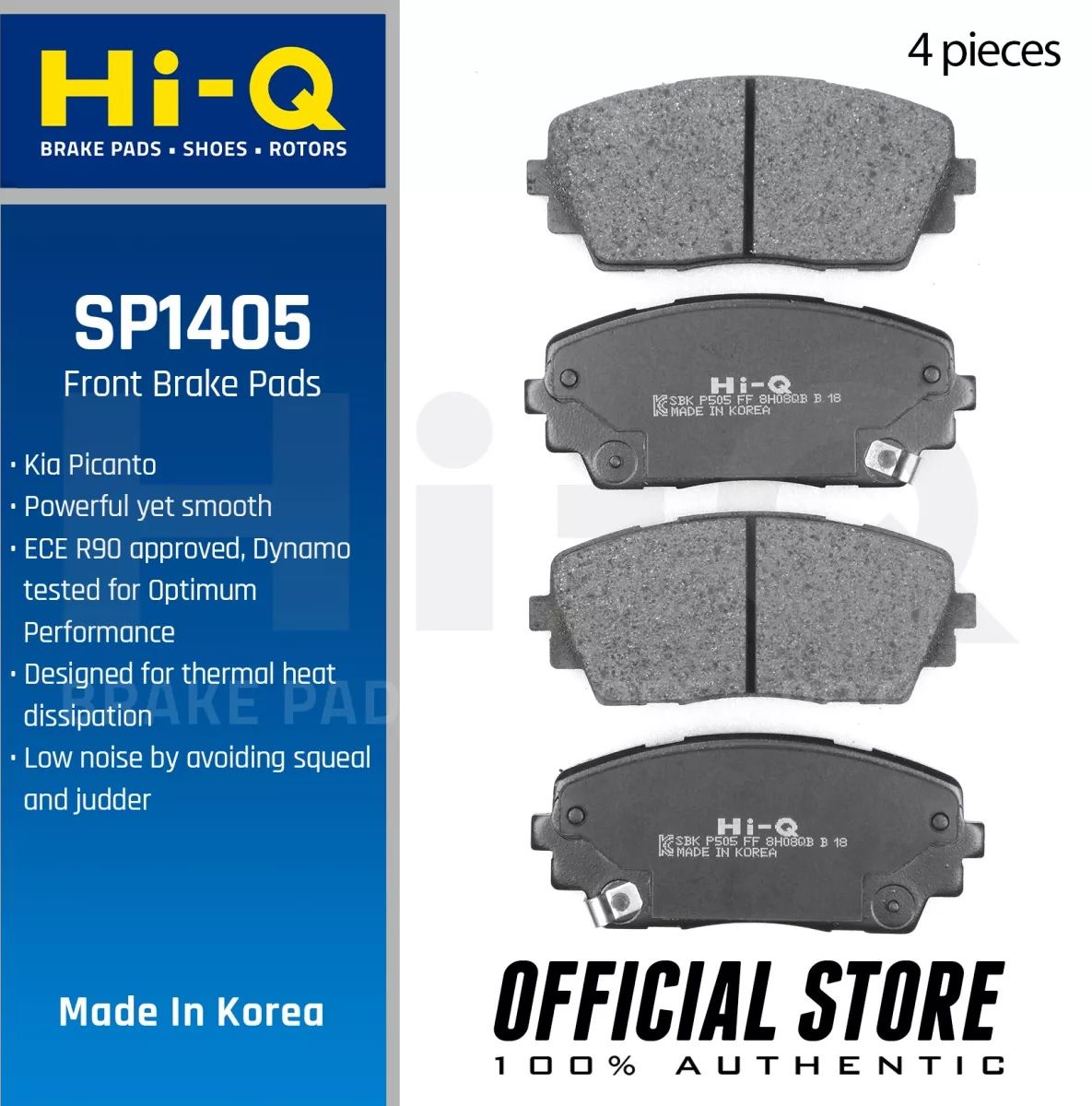 Тормозные колодки Sangsin Hi-Q. Артикул SP1405