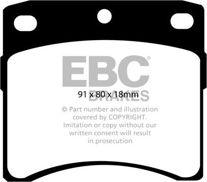 Тормозные колодки EBC Brakes. Артикул DP939