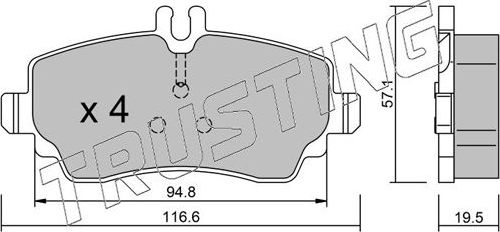 Тормозные колодки Trusting. Артикул 319.1