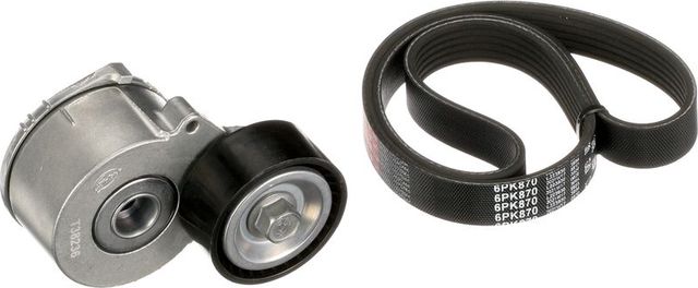 Приводной ремень поликлиновой с роликами (комплект) Gates Micro-V® для Peugeot 307 I 2000-2008. Артикул K016PK870
