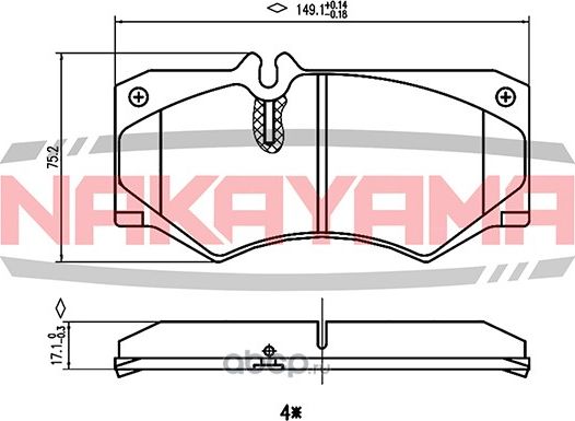 Колодки тормозные (Nakayama). Артикул HP8379NY