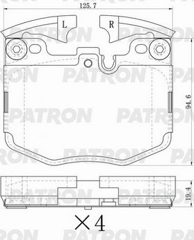 Колодки тормозные дисковые (Patron). Артикул PBP297