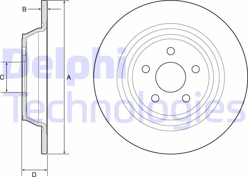 Тормозной диск Delphi. Артикул BG4782C