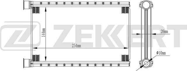 Радиатор отопителя (печки) Zekkert (алюминий) для BMW 3 V (E90/E91/E92/E93) 2004-2013. Артикул MK-5057
