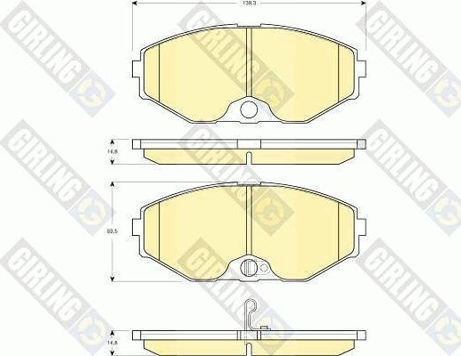 Тормозные колодки Girling. Артикул 6132739