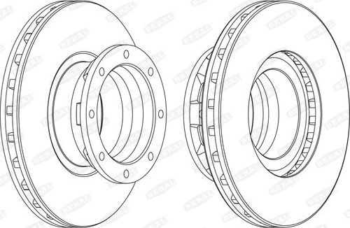 Тормозной диск BERAL задний для Mercedes-Benz Atego 3 2013-2026. Артикул BCR187A
