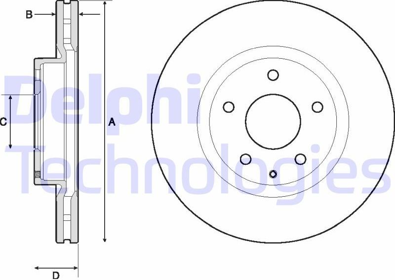 Тормозной диск Delphi. Артикул BG4713C