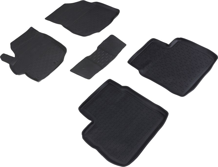 Коврики резиновые Seintex с высоким бортиком для салона Citroen C-Elysee 2013-2026. Артикул 84923