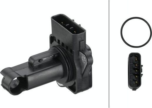 Датчик массового расхода воздуха (ДМРВ) Hella для Toyota Corolla E120, E130 2001-2008. Артикул 8ET 009 142-901