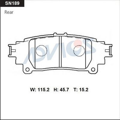 Тормозные колодки Advics. Артикул SN189