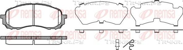 Тормозные колодки Remsa передние для Subaru Impreza III 2008-2012. Артикул 1081.11
