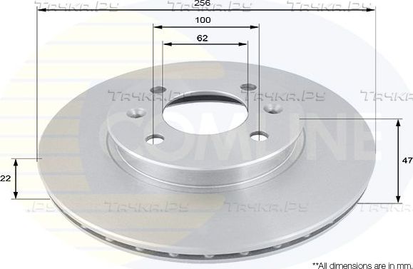 Тормозной диск Comline COATED. Артикул ADC1077V