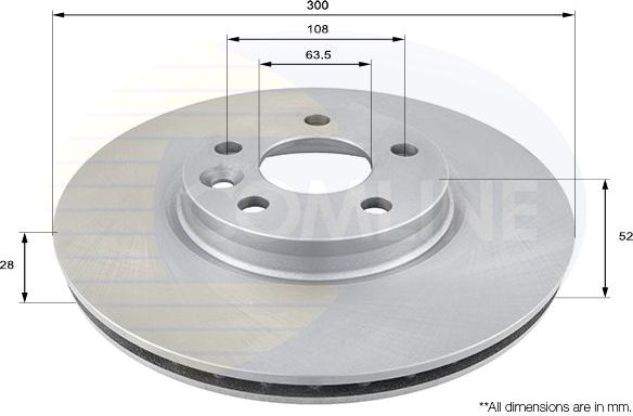 Тормозной диск Comline COATED. Артикул ADC1237V