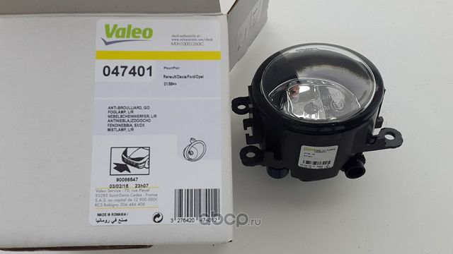 Фара противотуманная Valeo Fogstar правая/левая для Renault Duster I 2011-2020. Артикул 047401