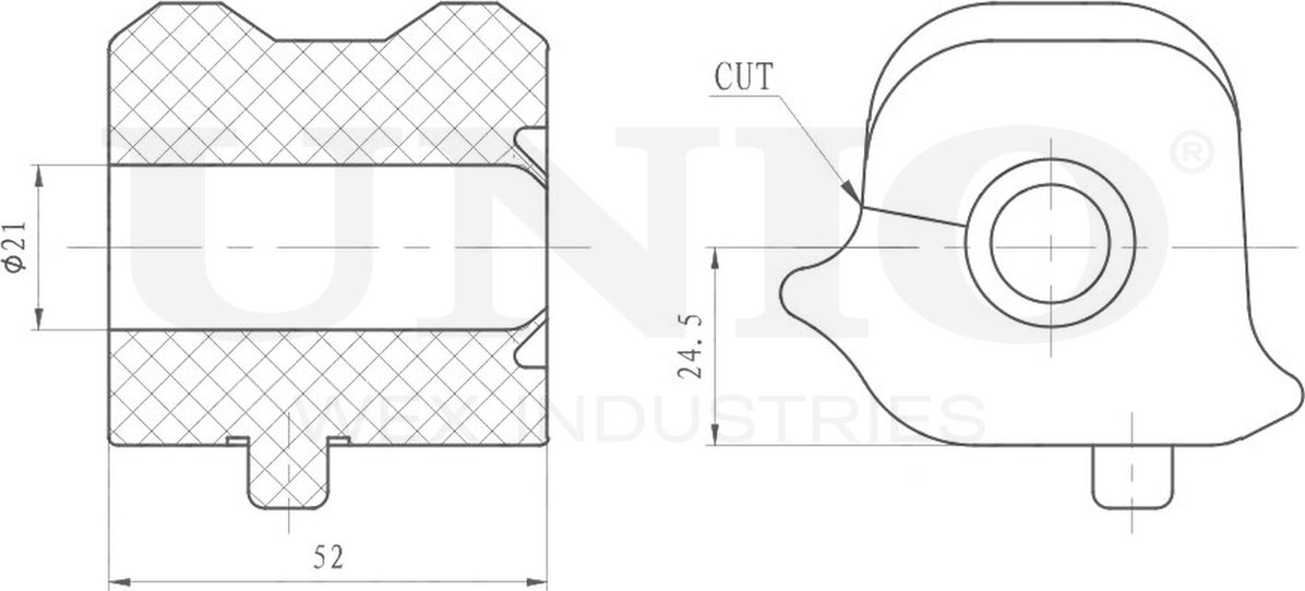 Втулка стабилизатора (Unio). Артикул RMP-10135