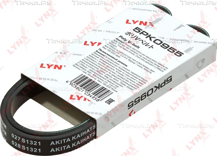 Приводной ремень поликлиновой LYNXauto для Honda Accord IV 1990-1993. Артикул 5PK0955