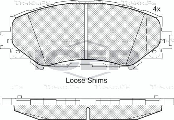 Тормозные колодки Icer передние для Subaru Trezia 2011-2016. Артикул 181760