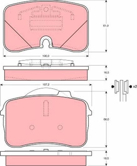 Тормозные колодки TRW. Артикул GDB961