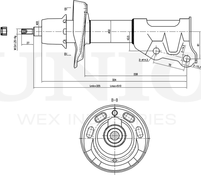 Амортизатор подвески (Unio). Артикул SAB-10235