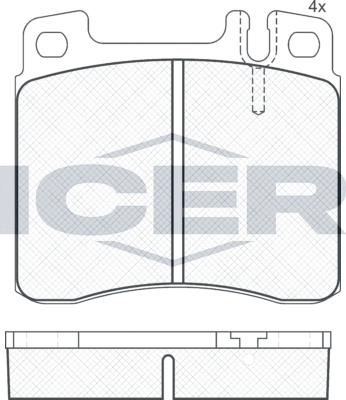 Тормозные колодки Icer. Артикул 180975