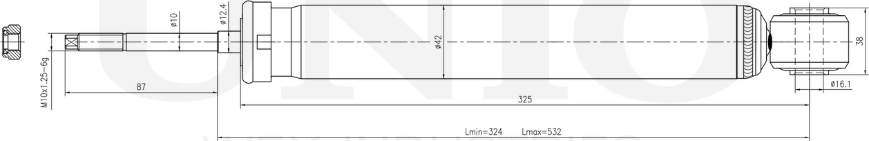 Амортизатор подвески (Unio). Артикул SAB-10746