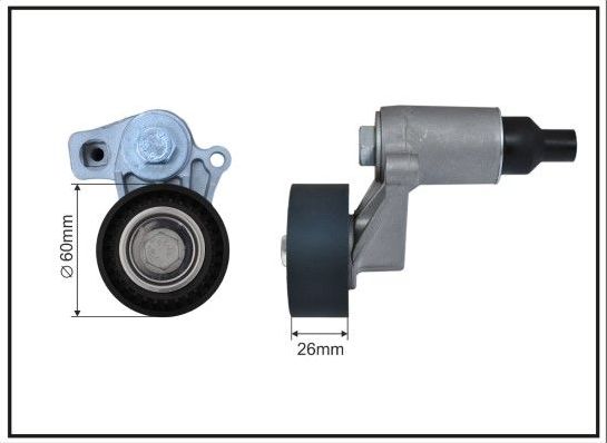 Натяжной ролик (натяжитель) приводного ремня Caffaro (полимерный материал). Артикул 100399SP