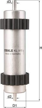 Топливный фильтр Mahle. Артикул KL 915