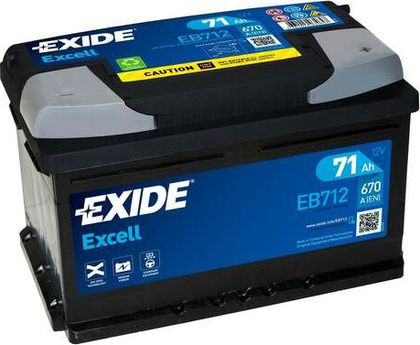 Аккумулятор Exide Excell ** для Ford Kuga II 2013-2019. Артикул EB712