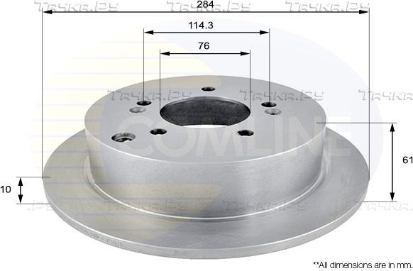 Тормозной диск Comline COATED. Артикул ADC1036