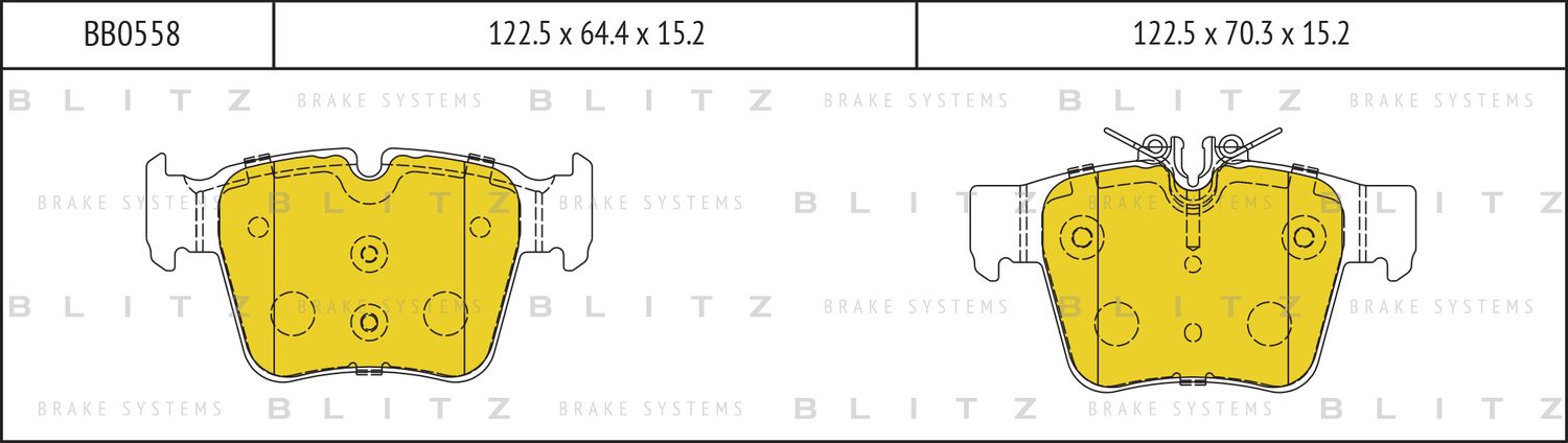Колодки тормозные MB W205/W213 15- задн. (Blitz). Артикул BB0558