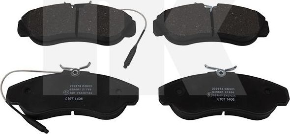 Тормозные колодки NK. Артикул 229975