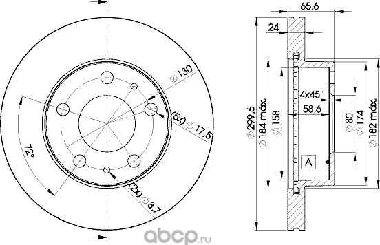 Диск тормозной (Icer). Артикул 78BD4682