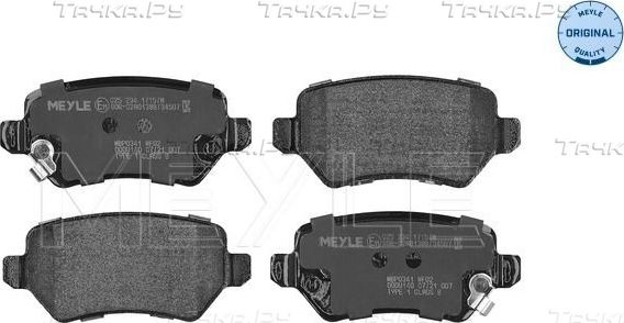 Тормозные колодки Meyle Original. Артикул 025 234 1715/W
