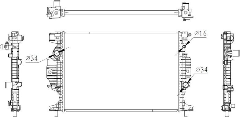 Радиатор охлаждения двигателя NRF. Артикул 59284