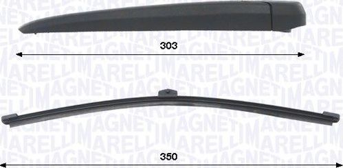 Поводок (рычаг) и щетка стеклоочистителя (дворника) Magneti Marelli для Mercedes-Benz B-Класс III (W247) 2018-2026. Артикул 000723180461