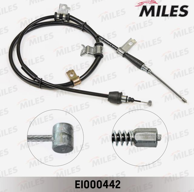 Трос ручника (тросик ручного тормоза) Miles. Артикул EI000442